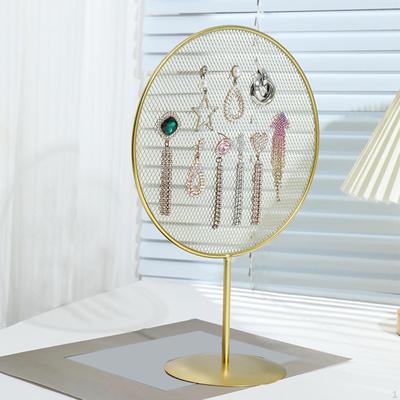 Mesh Earring Holder Jewelry Display Stand Organizer Grid Rack for Rings