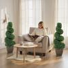 Sæt med 2 kunstige planter, Topiary Spiral Buxbomtræer med Potte, til Hjem Indendørs Udendørs Dekoration, 90cm