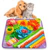 Pet Sniffing Mat Slow Feeder Interactive Puzzle Toy Cats Dogs Rabbits Stress Relief Mental Stimulation Indoor Enrichment