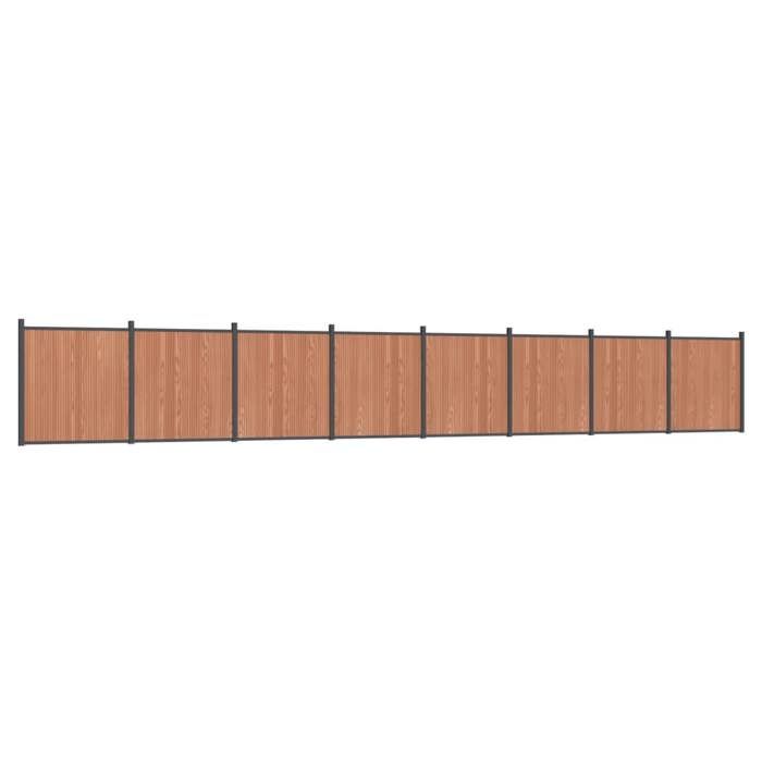 VidaXL Panneau de clôture marron 1391x186 cm WPC, clôture de jardin, clôture d’intimité, panneau de clôture en WPC 3282805