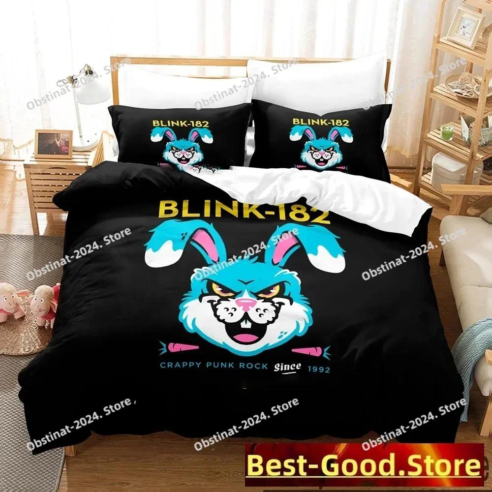 3D Fashion Blink-182 BAND LOGO Bedding Set Printed single Comforter Quilt Duvet Cover Pillow Case 3 Pieces Sets Kids Adult Size