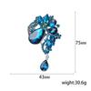 African Exaggerated Personality Colored Large Crystal Glass Brooch Fashion Brooch Women'S Clothing Accessories