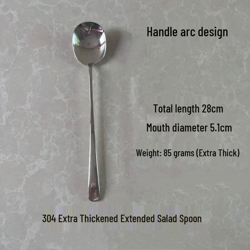 Wutuo 304 Нержавеющая сталь Очень длинные ложки для салата Набор из 4 штук