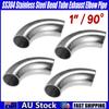 Stainless Steel Bend Tube Universal Fit 90 Degree Exhaust Elbow Exhaust Pipe Polished Ss304 Elbow Pipe For Automotive Vehicle