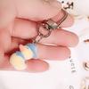 Adorable Cartoon Duck Necklace/Earrings/Keychains Adornment Handcrafted Choker Chain/Ear Hooks/Keyrings for Women Girls