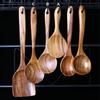 Wooden Kitchen Spoon Teak Wood Strainer Spoon Rice Scoop Paddle Large Wooden Spoon Skimmer for Cooking Wooden Kitchen Utensils