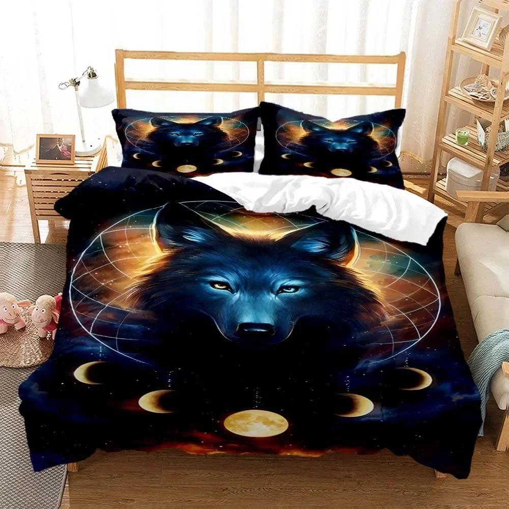 Wolf Digital Print Polyester Bedding Sets Child Kids Covers Boys Bed Linen Set For Teens Bedding Set Bed Comforter Set