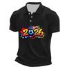 Men's Casual Soccer Graphic Polo Shirt Quick-Dry Breathable Mesh Lightweight Short Sleeve Top with Collared Neck for Outdoor Sports