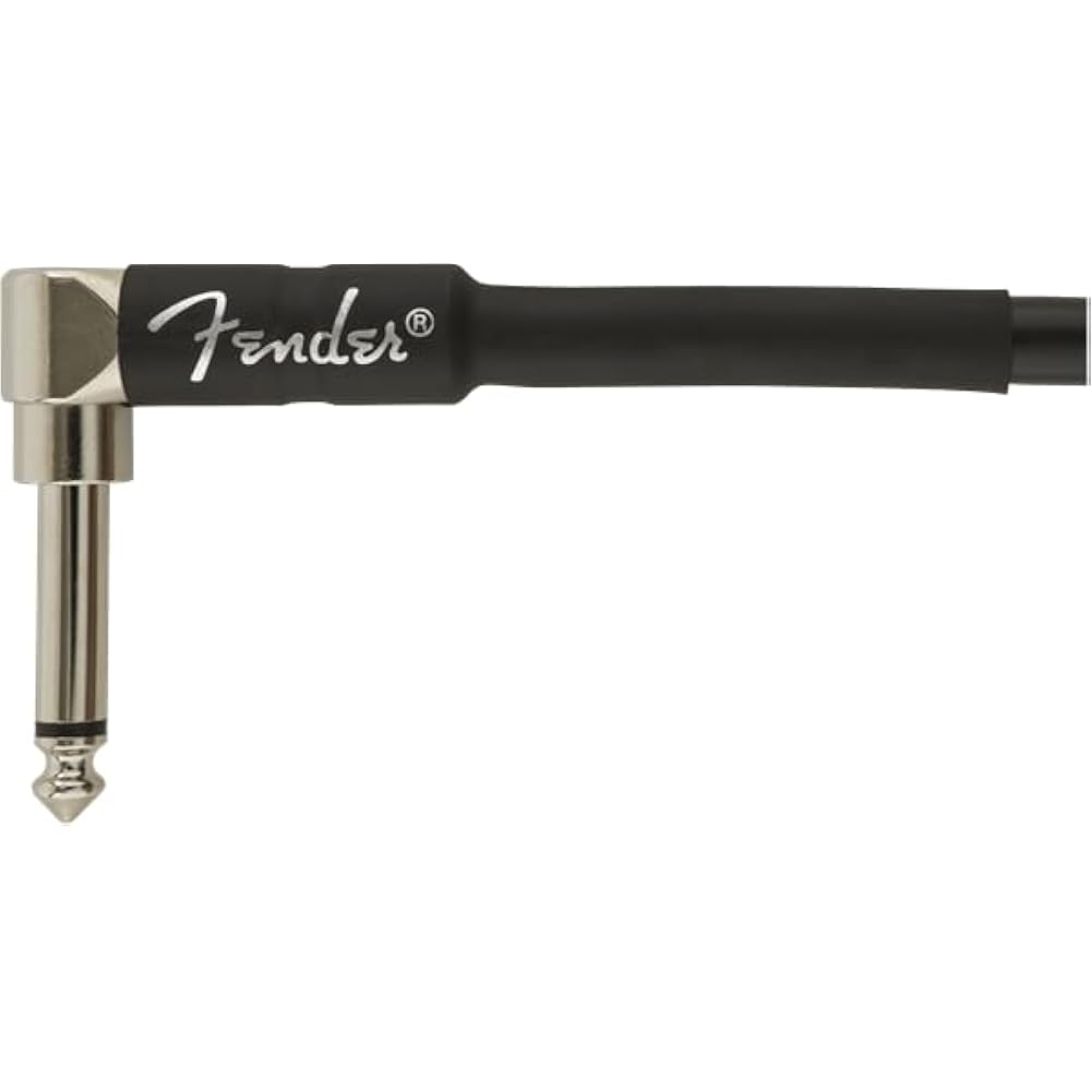 Fender Shielded Cable Professional Series Instrument Cable, Straight/Angle, 18.6', Black