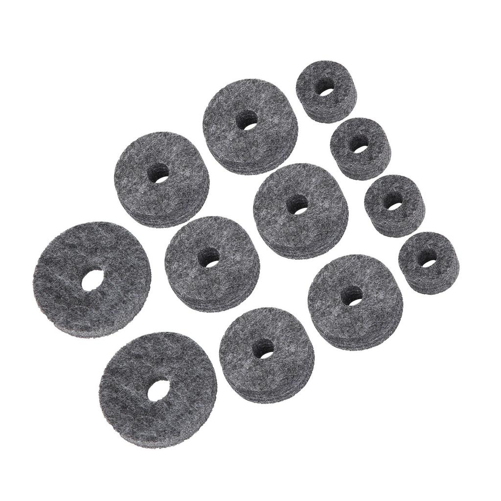 23Pcs Drum Felt Pad Cymbal Kit NonSlip with Base Wing Nuts Washer Percussion Accessories(Gray )