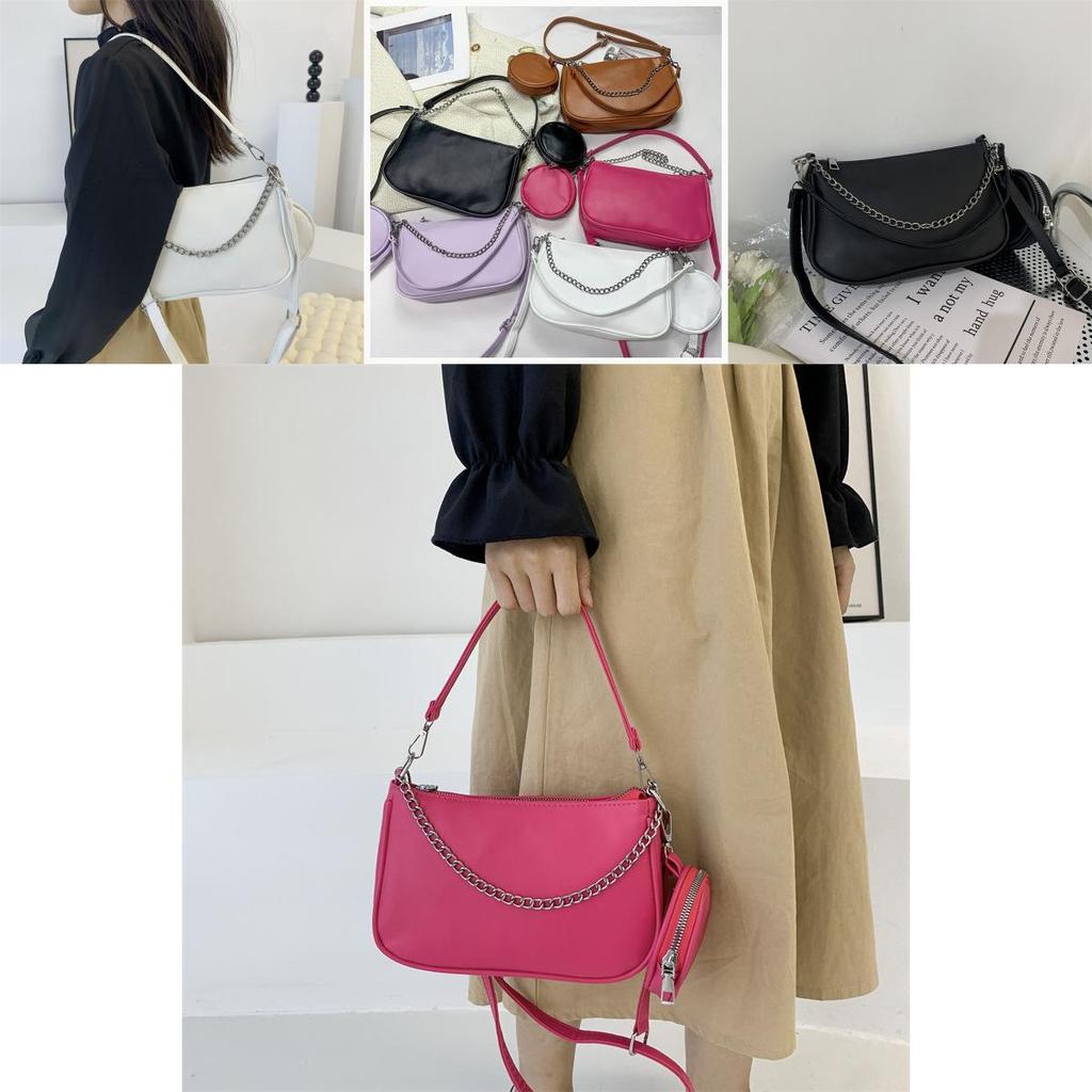 2023 Summer New Fashion Simple Shoulder Bag Street Trendy Retro Handbag Casual Commuter Armpit Bag