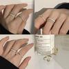 Stylish Heart-shaped Adjustable Ring For Women With Unique Double Layered Design
