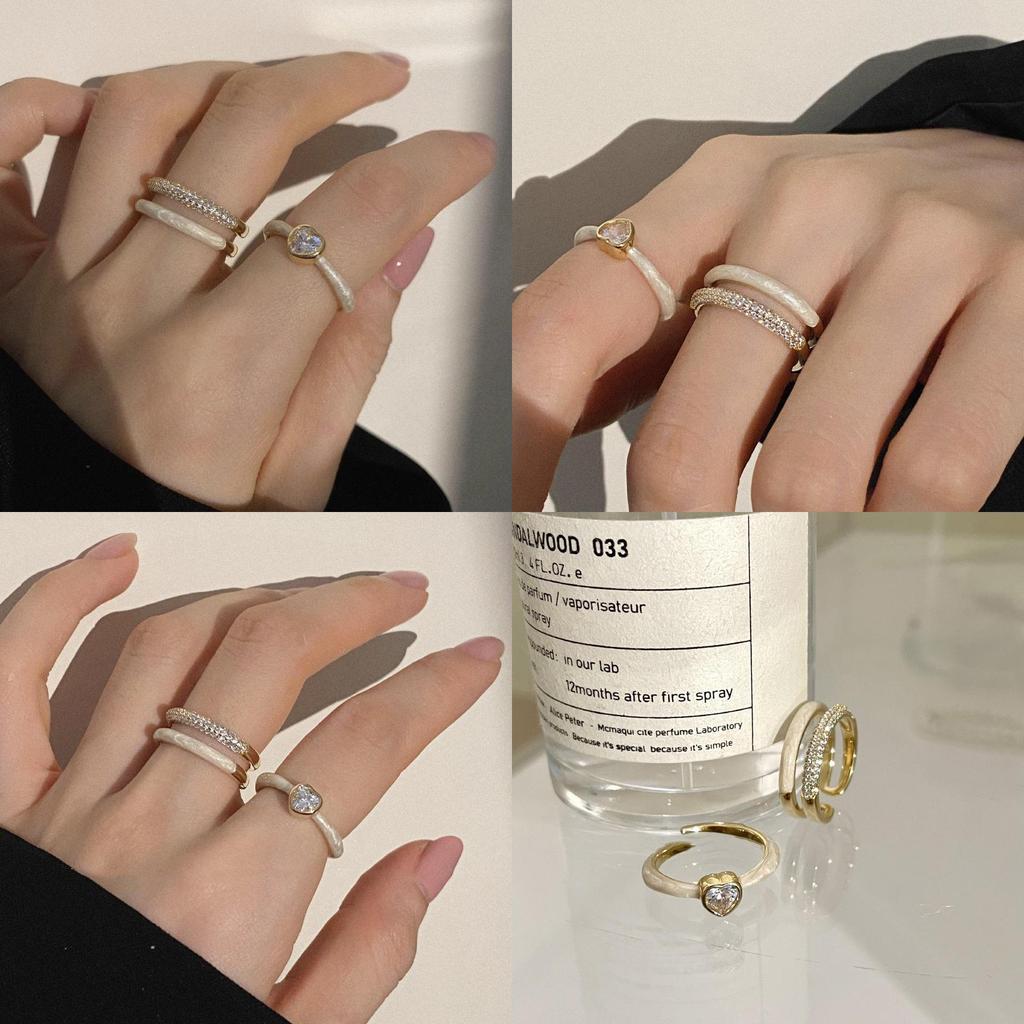 Elegant Copper Heart Ring For Women Featuring Trendy Geometric Style And Adjustable Fit