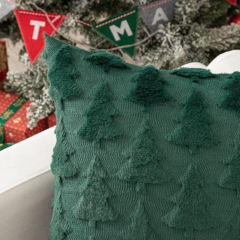 Christmas Hug Pillow Cover Solid Color Quilted Plush Modern Simple Hug Pillow Living Room Sofa Detachable Washable Back Cushion