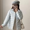 Sweet wind white duck down lightweight down jacket women's short winter new stand-up collar ribs sports liner jacket