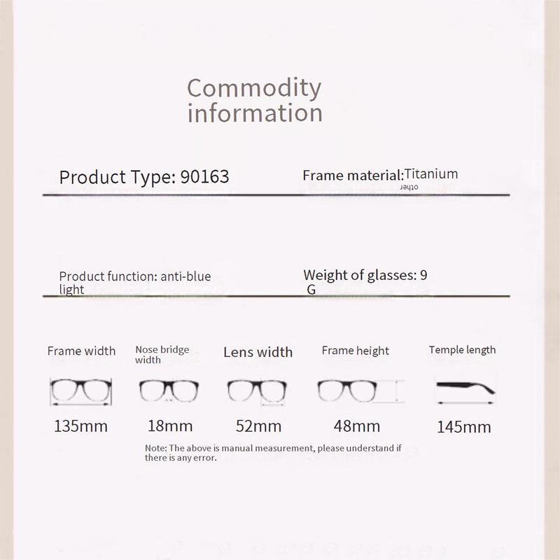 Ultra Light Gold Wire Retro Large Frame Versatile Glasse Professional Can Be Equipped With Myopia Lenses MH9016