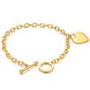 European Style Stainless Steel Bracelet with Laser-Engraved Love Logo: Stylish, Smooth, Simple Design for Women.