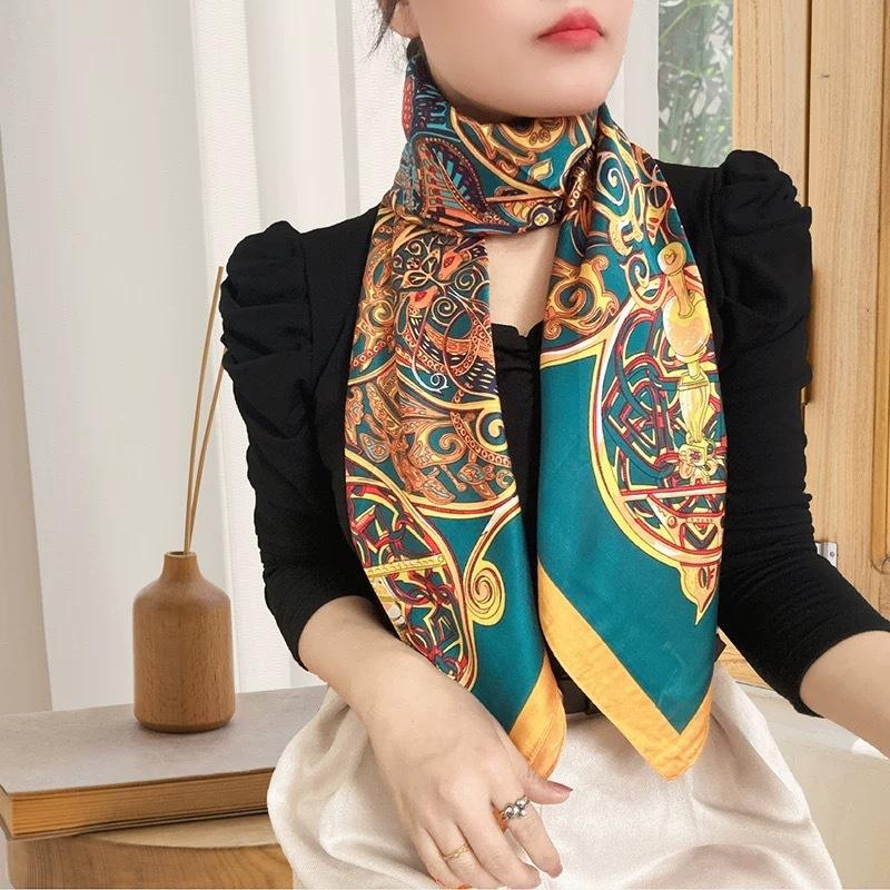 New Style of Beautiful Brocade Scarf for Women's Spring and Autumn Style Fashionable Korean Style with Versatile Style Hangzhou Silk Scarf Shawl