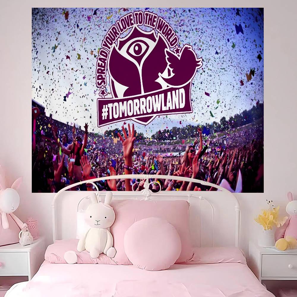 

Tomorrowland Music Festival Anmie Chart Tapestry Home Decoration Hippie Bohemian Decoration Divination Wall Hanging Home Decor 74x94cm(29x37in)