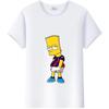 Casual Disney Cartoon Simpson Harajuku T-shirt Summer Blouses Ladies Men White Tees Tops Short Sleeve Blouses Women 90S Tshirt