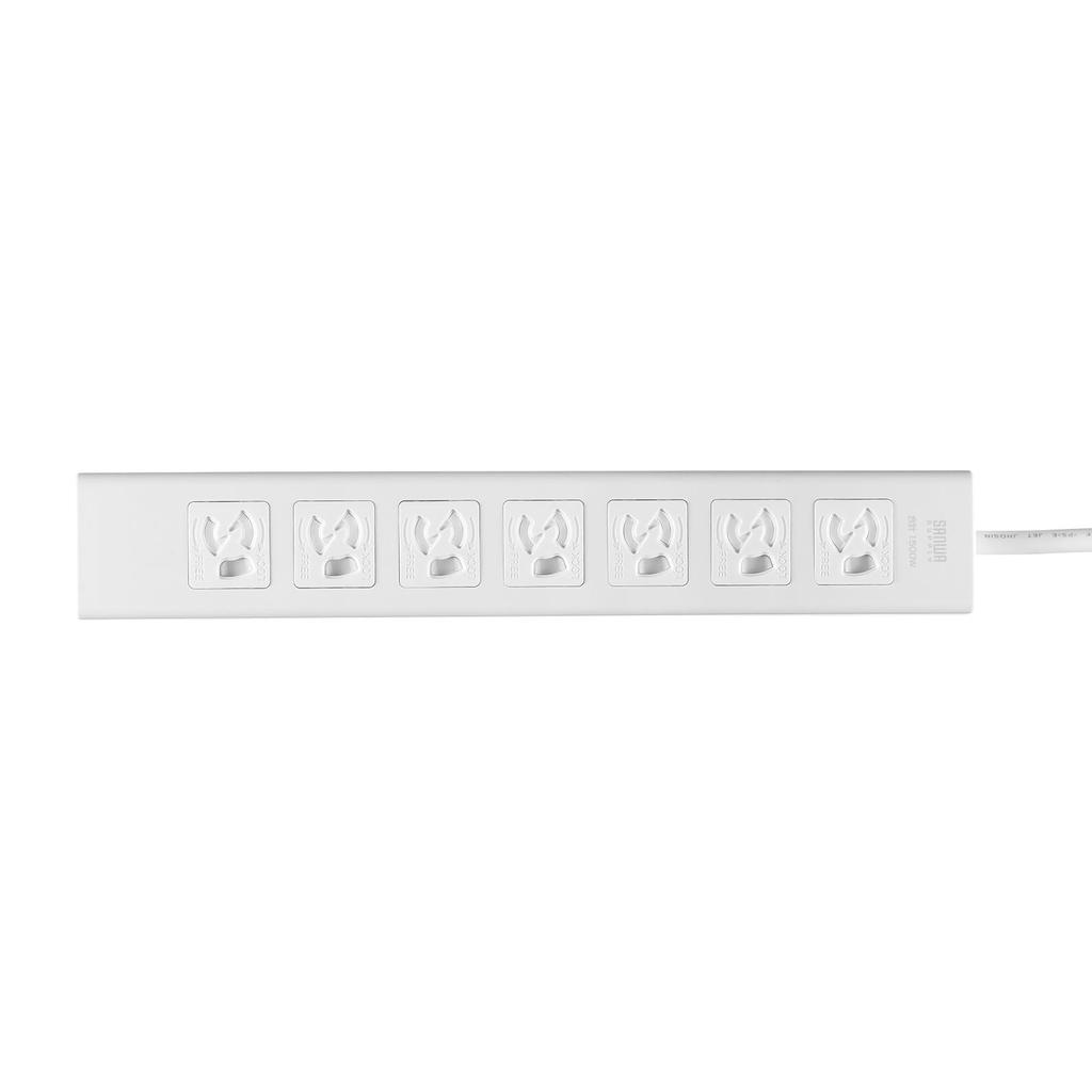 SANWA SUPPLY Anti-Pull Shutter Tap (3-Pin, 7 Outlets, 5m) TAP-F37SH-5SR