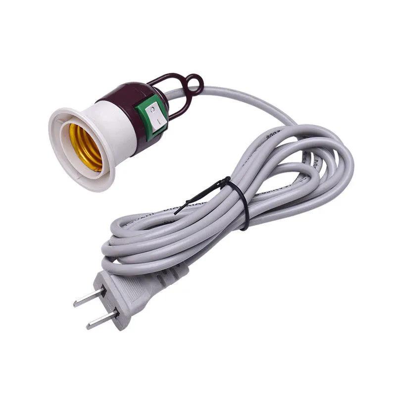 E27 Schraub-Lampenfassung Pendelleuchte mit LED-Glühbirnenfassung, Schalter und Steckerkabel