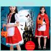 Rotkäppchen Prinzessinnenkleid Halloween Märchenkostüm für Kinder