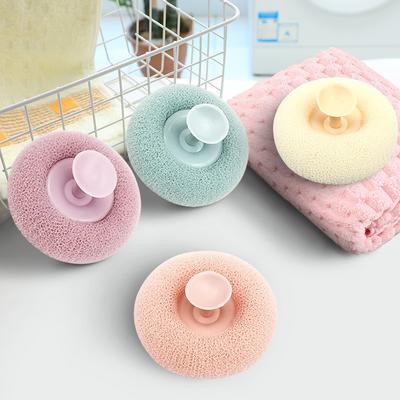 Bath Massage Bath Ball Suction Cup Bath Ball 2-in-1 Foaming Exfoliating Mud Back Bath Flower Ball