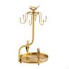 Cup and Saucer Rack Ornate Mug Holder with Tray Countertop Hooks for Hosts,