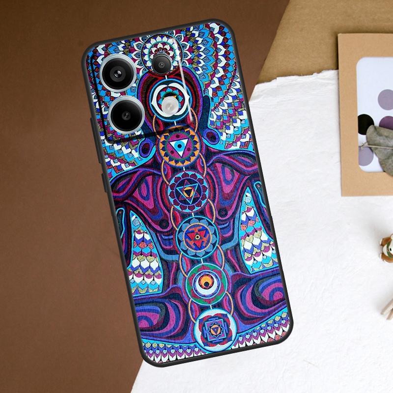 Mandala Chakra Insist Yoga Case For Redmi Note 13 Pro Plus 9 10 11 12 Pro 9S 10S 11S 12S Cover For Redmi 12 C 10C 13C