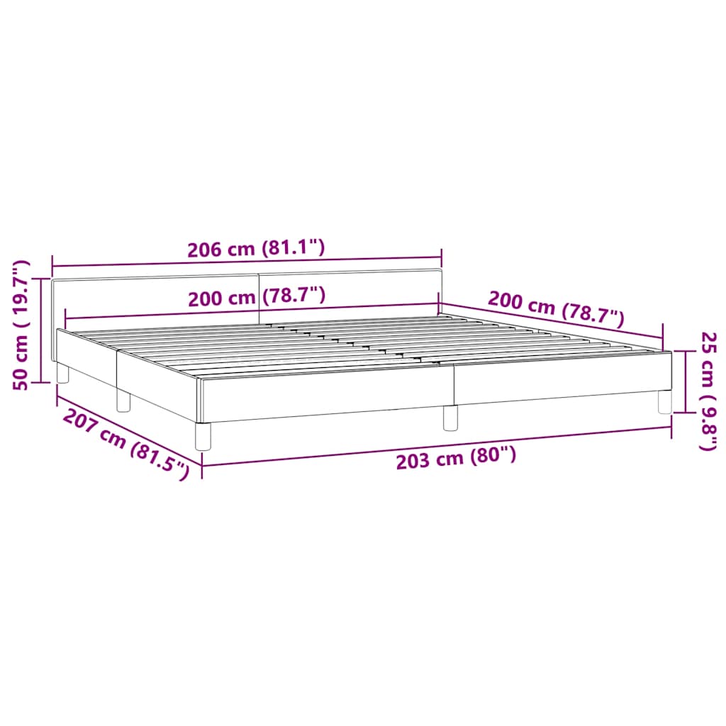Bed Frame without Mattress Dark Green 200x200 cm Velvet