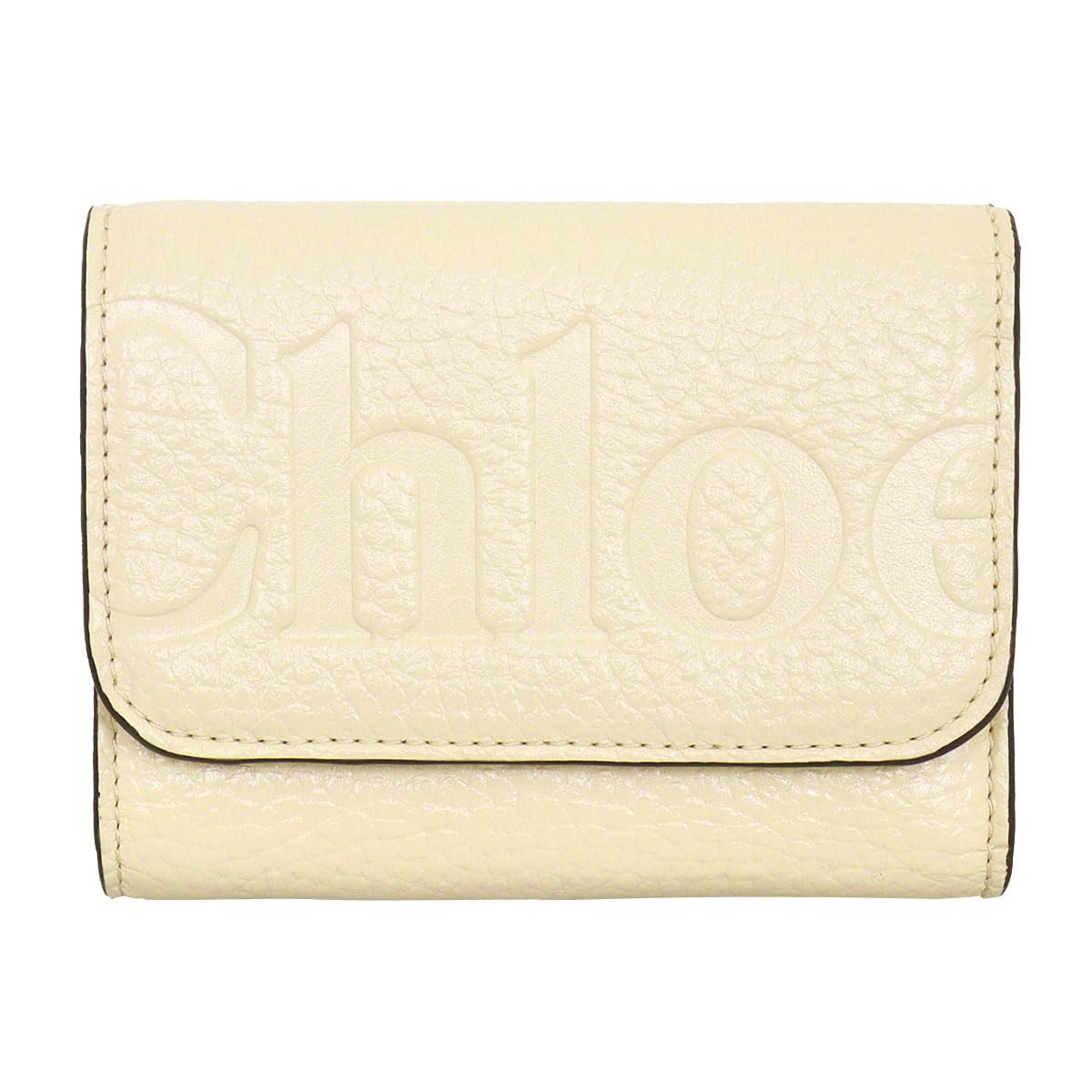 

Chloe CHC24WP451 O21 Sweet Beige Leather Small Trifold Wallet for Women [Brand] [Used]
