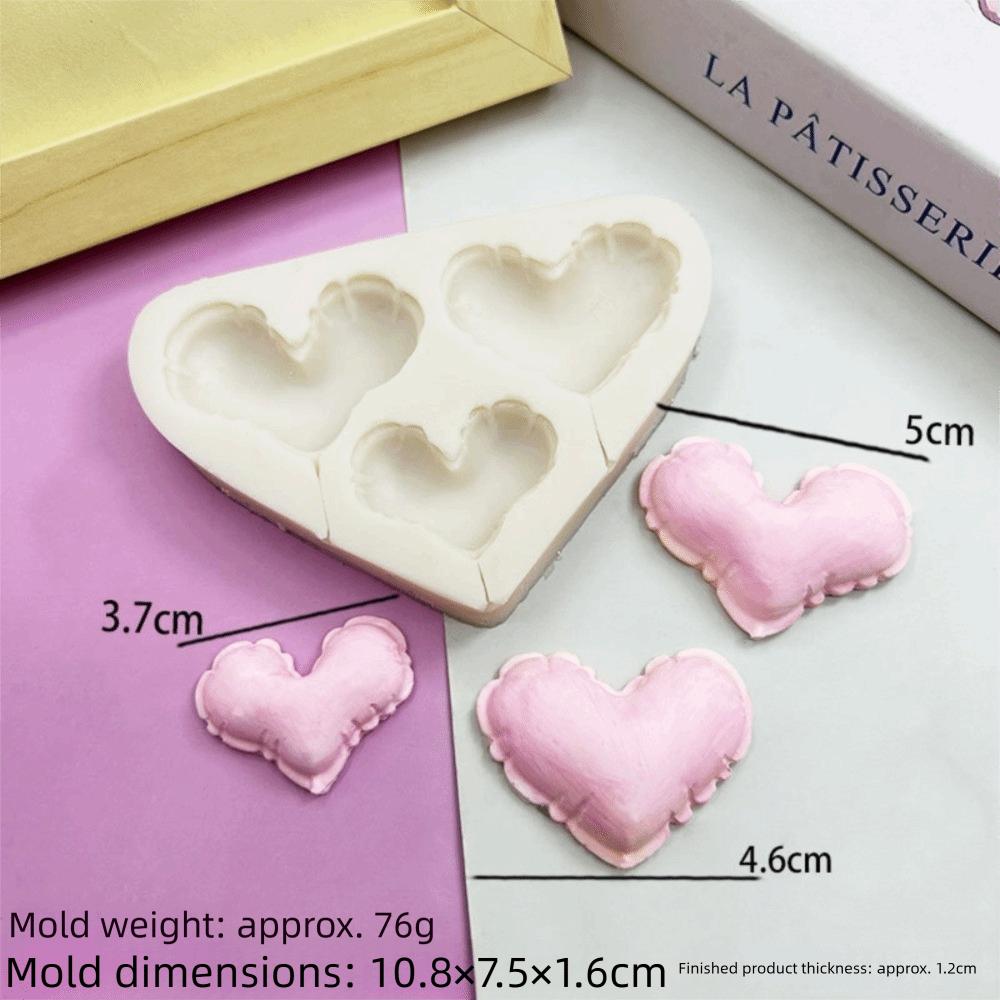 Number Design Chocolate Mold Heart Shape Resin Clay Mold New Silicone Mold  Cake Decorating