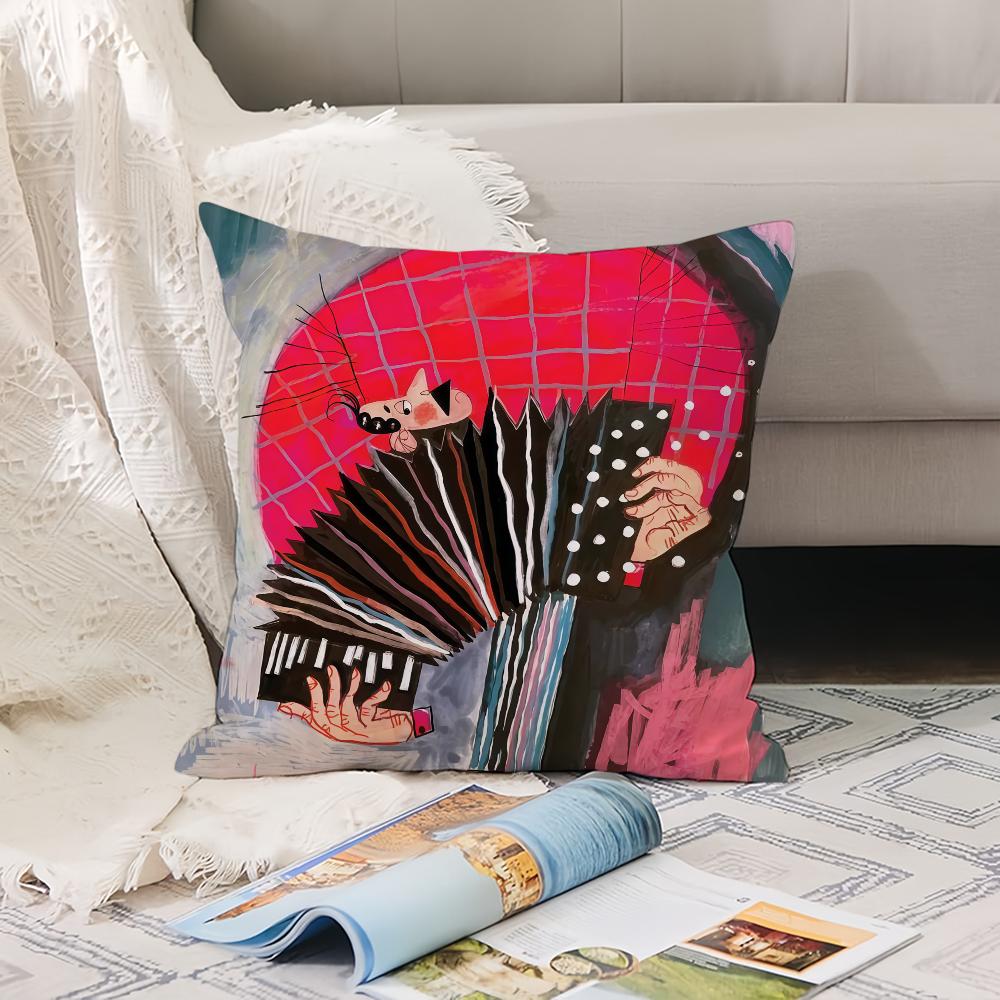 Funny Artist M-Masha P-Pryanichnikova   Pillow Case Office Cushions Suitable For Sofa Car Bedroom Decorative Cushion Cover