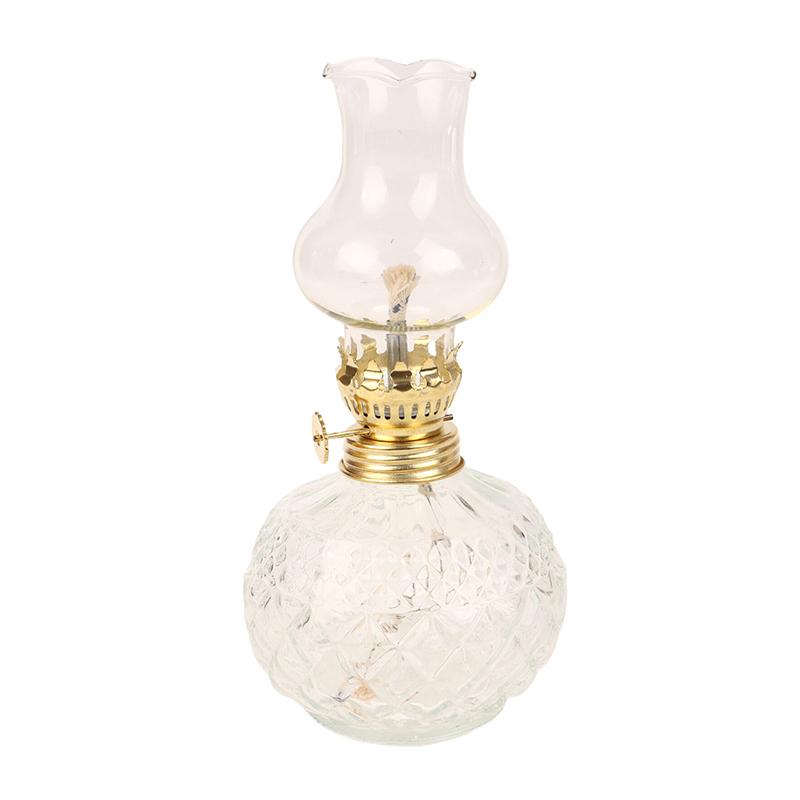 Retro Style Glass Oil Lamp Vintage Kerosene Lamp Antique Oil Lamps For Indoor Use Lamplight Tabletop Emergency Lighting Tool