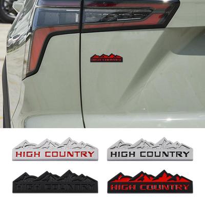 High Country Metal Car Emblem Sticker - Fits Chevrolet, Jeep, Dodge, and Ford