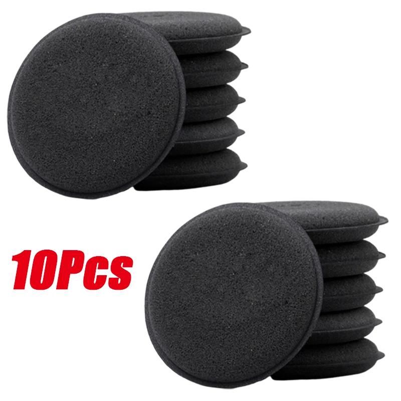 10PCS Car Wax Sponge Round High Density Foam Applicator Pads Detailing Cleaning Tool for Auto Polish Waxing