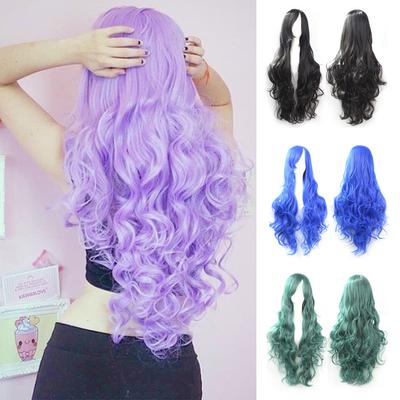 Cosplay Kostüm Peruk Kadınlar Uzun Kıvırmak Dalgalı Kırmızı Cadılar Bayramı Partisi Anime Saç