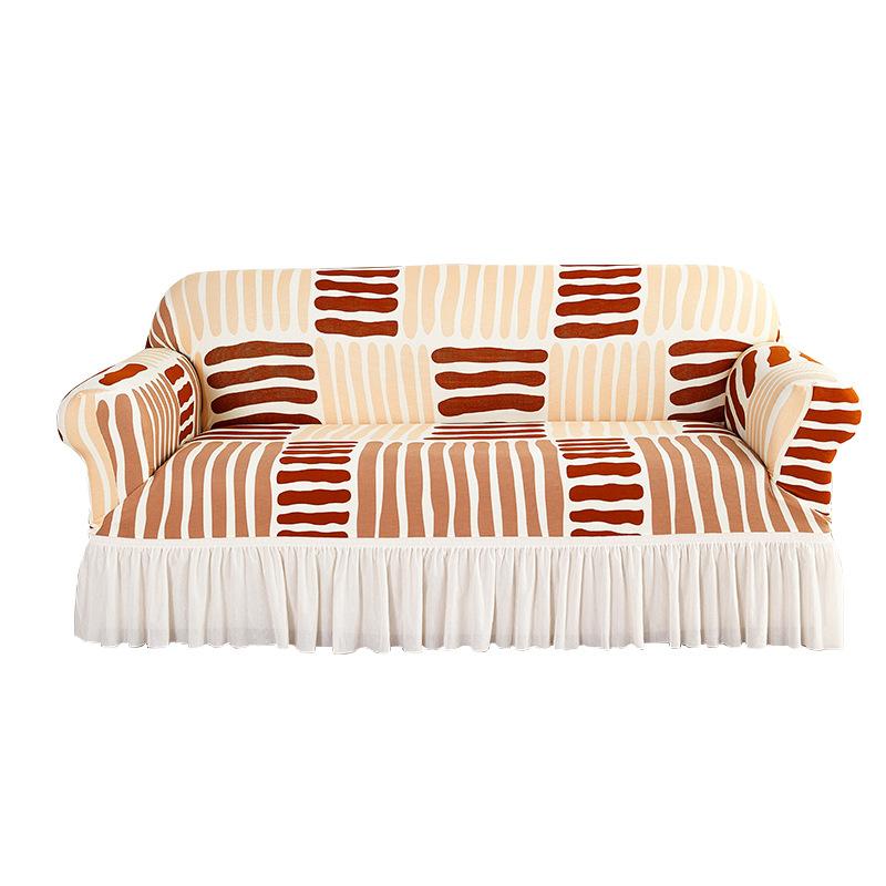Sofabezug rutschfest all-inclusive Armlehne Rock Sofabezug Sommer Böhmisch Luxuswind Dreisitzer Sofa Handtuch