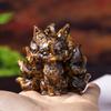 Feng Jiuwei Fox Resin Art Animal Figurine With Crystal Accent For Living Room
