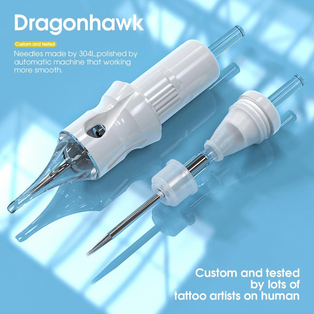 Dragonhawk X5 børsteløs motor 4,0 mm slag trådløst batteri Roterende tatoveringsmaskinsett med for sminkekassettsett