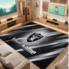 Tappeto in Cristallo Vellutato Personalizzato Las Vegas Raiders, Tappeto Morbido Antiscivolo con Testo Nome Personalizzato per Soggiorno Camera da Letto