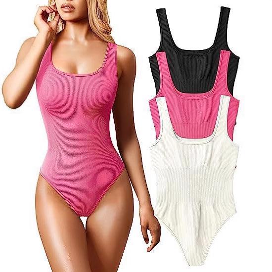 2024 Women's U-Neck Sleeveless Tank Top Bodycon Bodysuit