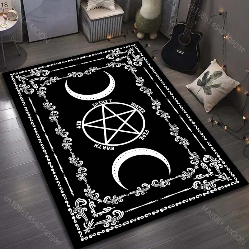

Mysterious Pentagonal Pattern Print Carpet for Living Room Bedroom Bedside Sofa Table Floor Mat Large Size Home Area Rug Decor 40x60cm (16x24in)