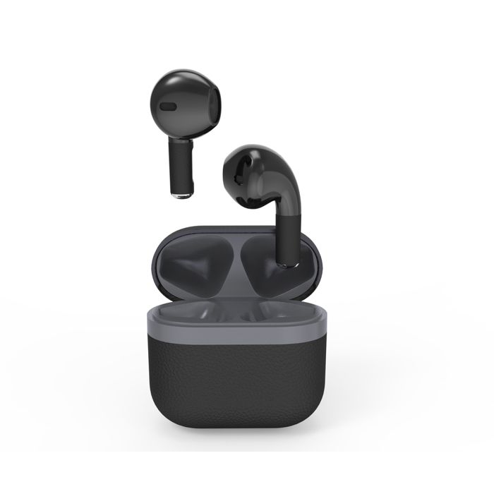 Gembird Wireless TWS In-Ears, Black/Space Grey - Écouteurs Bluetooth 5.0 de haute qualité avec étui de chargement USB-C, appels