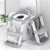 Potty Training Seat with Step Stool Ladder, Toddler Potty Training Toilet for Boys Kids, Potty Chair Adjustable Potty Seat for Toilet with Anti-Slip