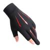 1 Pair Men Women Motorcycle Sunscreen Gloves Exposed-two-finger Breathable Light Non-slip For Outdoor Sports Driving Fishing