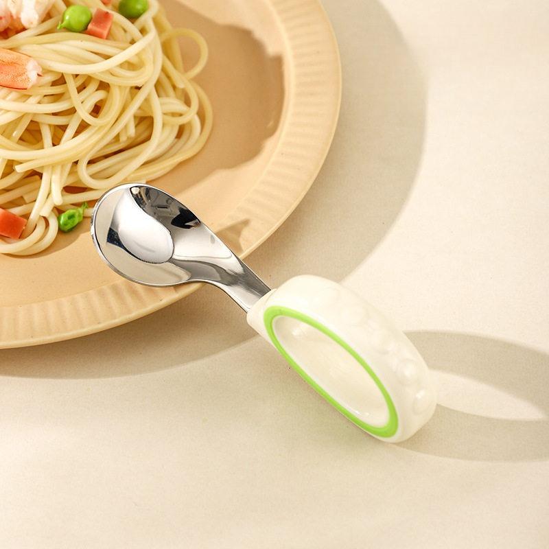Baby Spoon - Training Aid for Infants To Learn To Eat, Special Food Spoon for Children, Children s Fork Spoon, Portable Design Infant food spoon