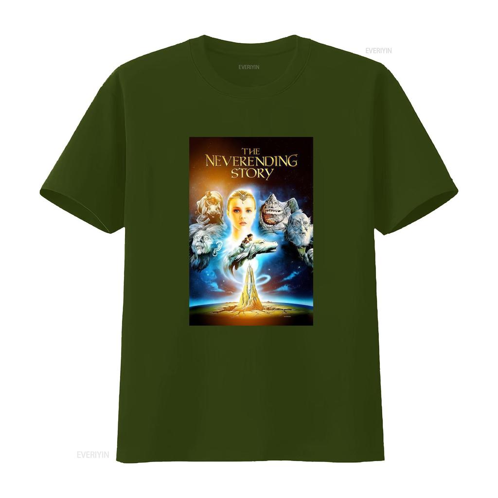 The Never Ending Story Fantasy Adventure Movie T Shirt for Print Vintage Casual Stylish Graphic Soft
