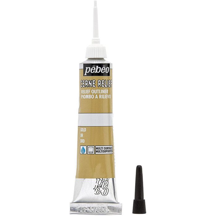 Peinture - Pébéo - Acrylique Vitrail Opaque - Tube Doré 20 ml - Séchage rapide - Utilisation intérieure